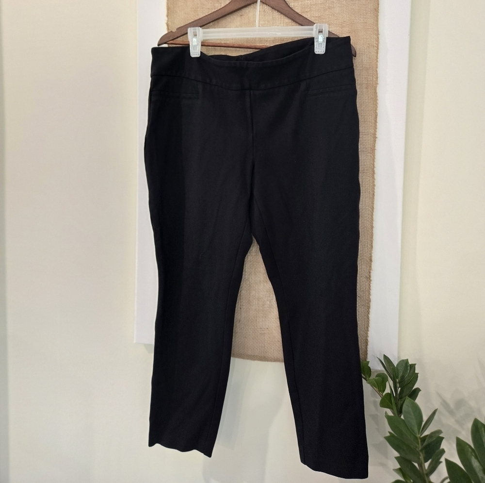 Black work pant size XL elastic 19 in waist 23 in inseam